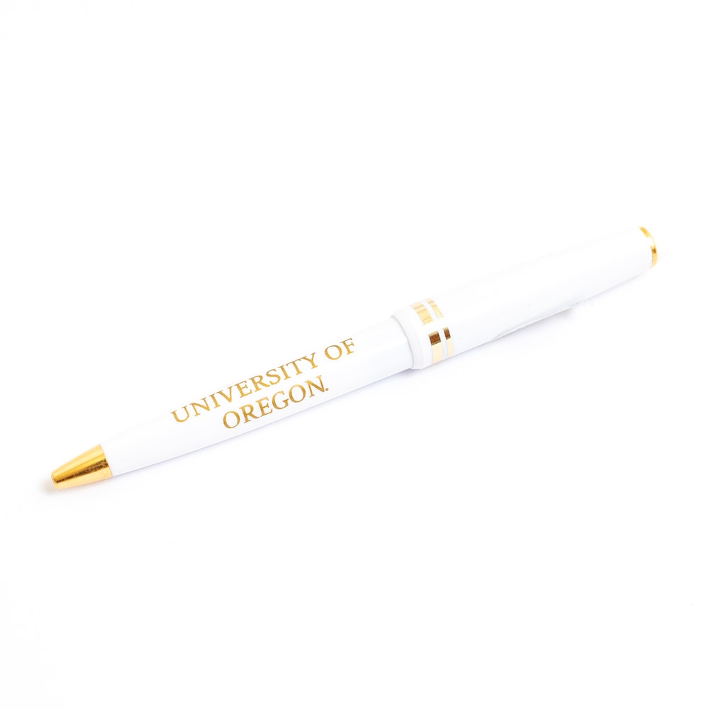 University of Oregon, Neil, White, Pens, Art & School, Gold Trim, 336603